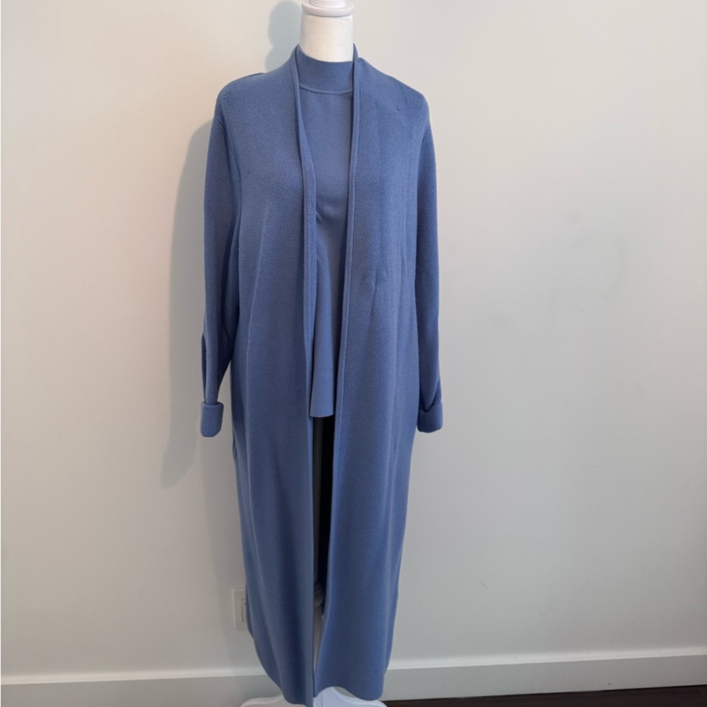 Banana Republic Long Open-Front Cardigan in a beautiful periwinkle